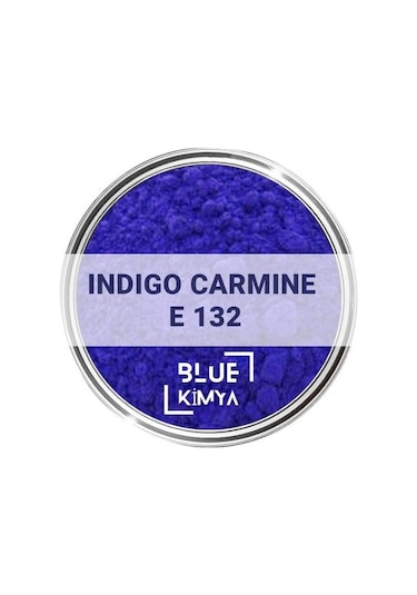 Blue Kimya Indigo Carmine E132 Indigo Karmin Koyu Mavi Toz Gıda Boyası 50 G
