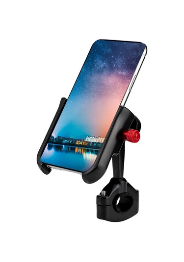 Soulader Evrensel 360 Derece Dönebilen Bisiklet Ve Motosiklet İçin Akıllı Telefon Tutucu, Güvenli Ve Pratik Siyah