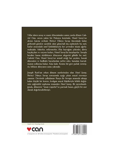 Hotel Savoy - Joseph Roth - Can Yayınları
