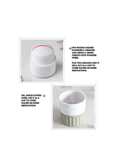 Mufunye 4 Lü İlaç Seti: Kesici, Saklama, Öğütücü Ve Bardak İle Pratik Kullanım