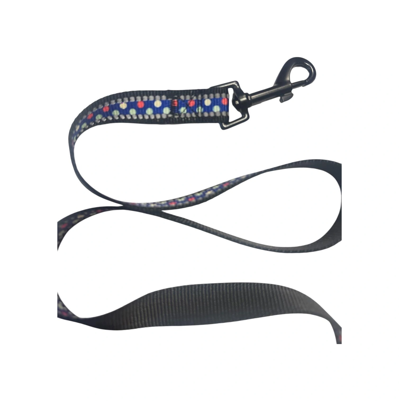 Nunbell Reflektörlü, Noktalı Köpek Gezdirme Tasması 1,5 Cm X 120 Cm Çok Renkli