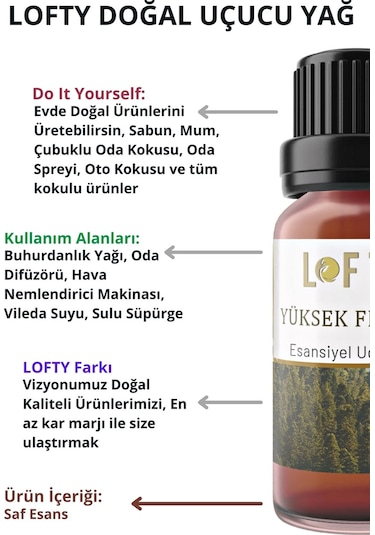 Lofty Yüksek Frekans Uçucu Yağ Buhurdanlık Esansı Oda Kokusu 10 ML