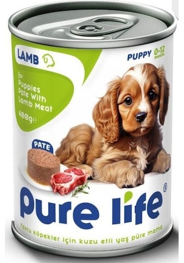 Pure Life Kuzu Etli Pate Yavru Köpek Maması 400 G