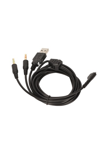 Steelseries Arctis 3,5,7 Pro 2m İçin Işıklı Kulaklık Kablosu 3'ü 1 Arada Konnektörlü Yedek Kablo Oyun Kulaklığı Kablosu
