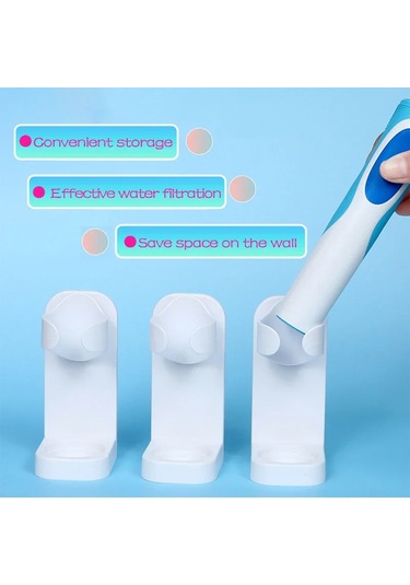 Liangmei Traceless Diş Fırçası Tutucu Banyo Duvara Monte 2 Adet Beyaz Gri