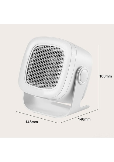 Pazly Abs Masaüstü Fanlı Taşınabilir Isıtıcı, Ofis Banyo Kullanıma Uygun, 800w'dan Az Güçlü, Ce Onaylı, Hafif Ve Dayanıklı