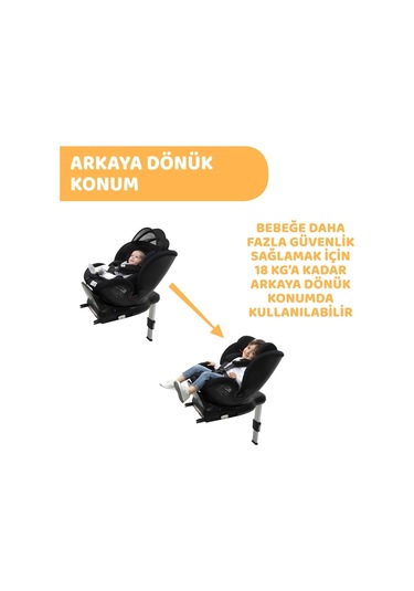 Chicco Oneseat 0 - 36 Kg Dönebilen Oto Koltuğu Siyah