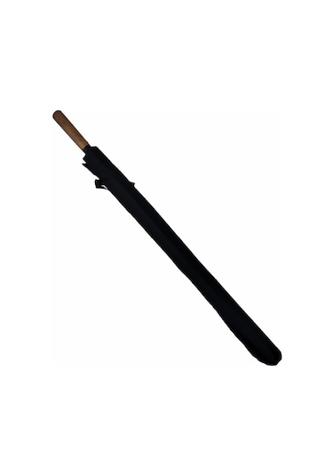 Snotline Marlux Ahşap Sap 130 Cm Fiber Vale Şemsiye Siyah