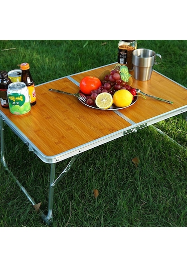 Mini Katlanır Masa,outdoor Kamp Bambu Ahşap Masa 001