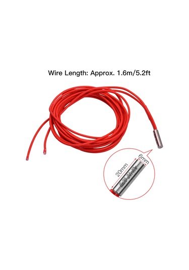 Fosenze 3d Yazıcı Isıtma Borusu 24v 40w, 6x20mm Çelik, 1.6m Kablolu, 5 Adet Paket, 270 C Dayanıklı