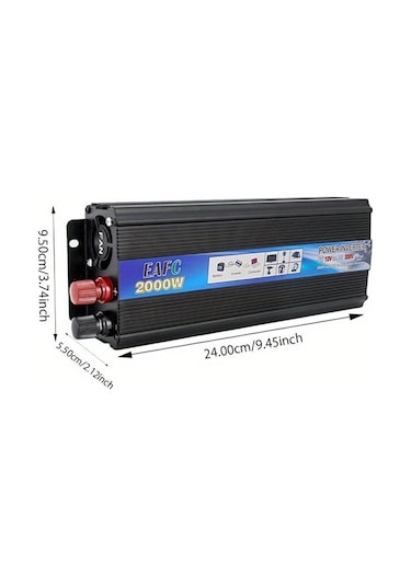 Xuweiwei 12v 500w 1000w 2000w Tepe Güç İnvertörü Dc 12v Ac 220v Taşınabilir Araç Şarj Cihazı Voltaj Dönüştürücü Kamp Seyahat Karavan İnvertörü Eu Fişli