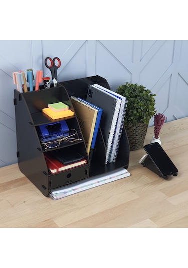 Focus Modest Çekmeceli A4 Evrak Rafı Masaüstü Organizer Siyah