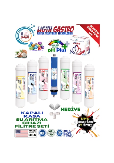 Kapalı Kasa Su Arıtma Cihazı 7 Filtre 14 Aşama Filtre Seti
