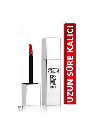 Flormar Shine Kiss Me More Uzun Süre Kalıcı & Parlak Bitişli Likit Ruj 011 Candy
