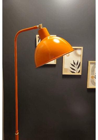 Dolce Lambader Turuncu Metal Gövde Tasarım Lüx Yerden Aydınlatma Yeşil