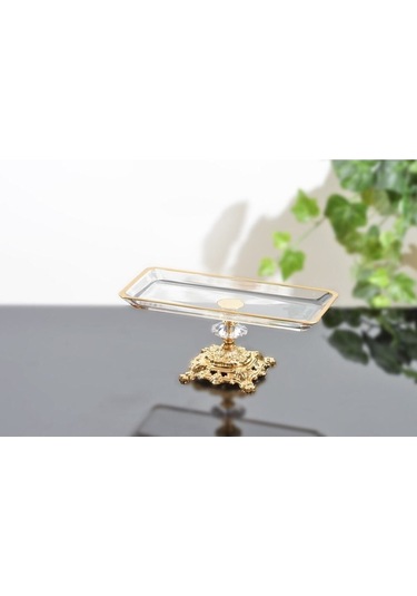 Atabey Home Döküm Ayaklı Yaldız Detaylı Servis Tabağı