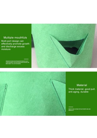 Sones 8 Cepli 43l / 10 Galon Dokumasız Keçe Çilek Dikim Çantası, Boyut: 35x45cm Kahverengi