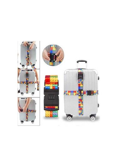 Besthome1 Seyahat Valiz Güvenlik Kemerleri Nilon Kendi Kodlu Kilitli Çapraz Tasarım 200-300cm Ayarlanabilir Abs Kilitle Blok De