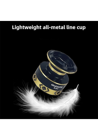 Moveevo Tam Metal Kafa İplemli Spinning Olta Makinesi - Dayanıklı Nylon Konstruksiyonu, Yumuşak İşlem, Deniz Ve Karadan Çok Amaçlı Kullanım Yy3000