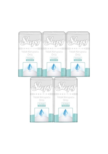 Sleepy Hasta Yatak Koruyucu 60 90cm 50 Adet 5pk 10
