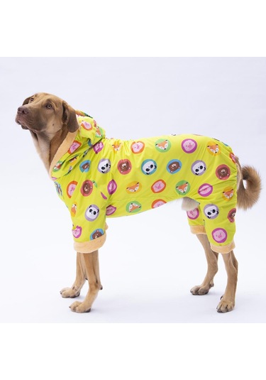 Yeşil Animals Büyük Köpek Mont Büyük Irk Yağmurluk Köpek Kıyafeti