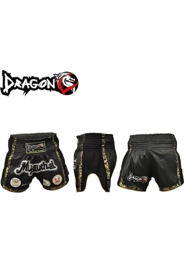 Dragon Mt2019 Federasyon Onaylı Muaythai Şortu Siyah