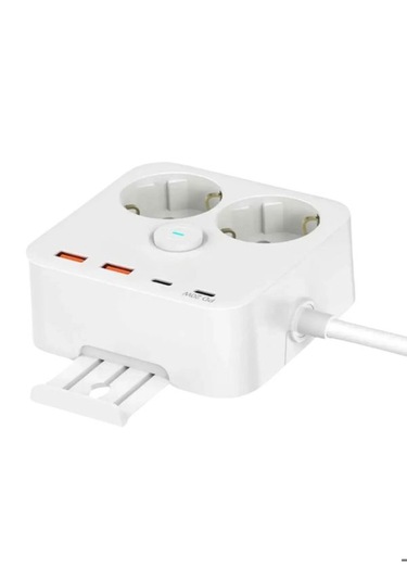 3680w 2'li Priz, 2 Usb Ve 2 Type-c Portlu, 1.4m Kablo, 3.4a Çıkış