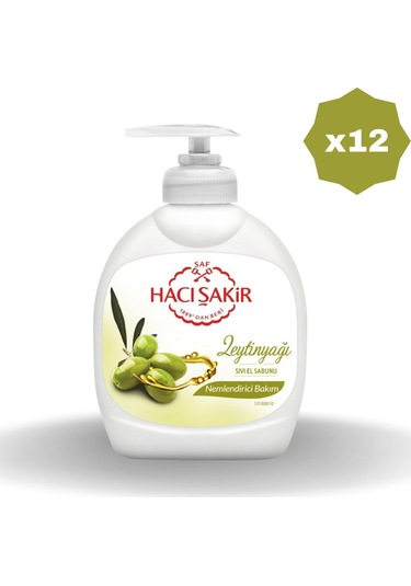 Hacı Şakir Zeytinyağlı Sıvı Sabun 300 ML 12 Adet