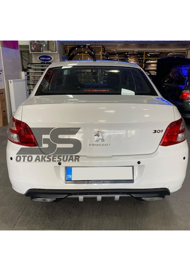 Peugeot 301 Difüzör Arka Tampon Eki 2 Egzoz Çıkışlı Gri