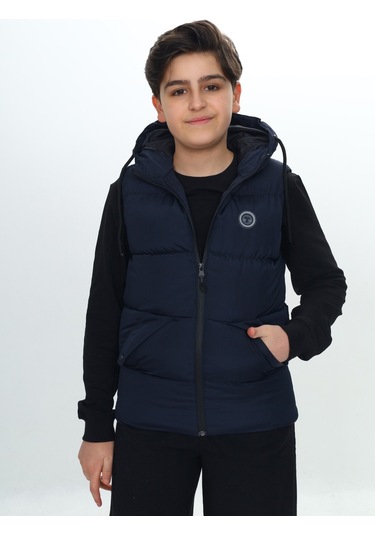 14093 Toontoy Erkek Çocuk Göğsü Armalı Şişme Yelek 14093 Lacivert