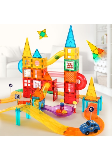 Magnetic Tiles 200 Parçalı Premium Manyetik Oyuncak/bloklar Seti