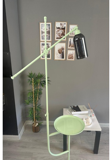 Windy Mint Gövde Füme Cam Lambader Tepsili Makas Gövde Modern Oturma Odası Füme