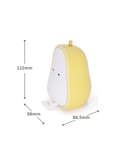 Soulader Yenilikçi Silikon Armut Tasarımı Şık Aydınlatma Modern Dekor Gece Lambası Beyaz