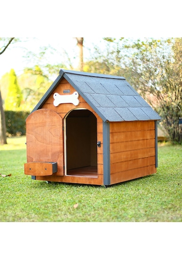 Mandu Isı Yalıtımlı Ahşap Köpek Kulübesi Large