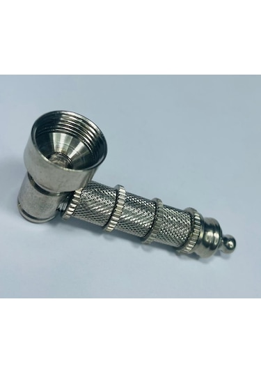 MetalikGri Full Metal Tırtıklı Pipo //7cm-11parça