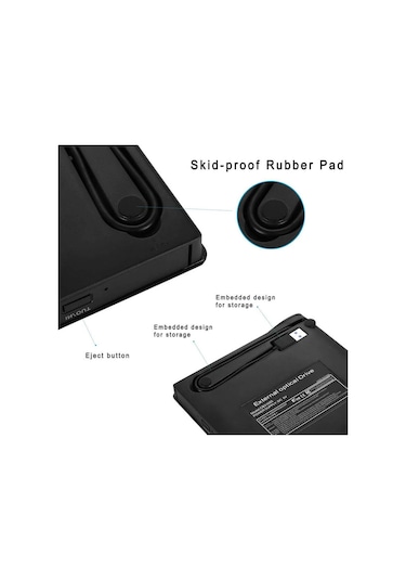 Harici USB 3.0 DVD - RW Writer CD DVD Yazıcı Okuyucu Optik Sürücü