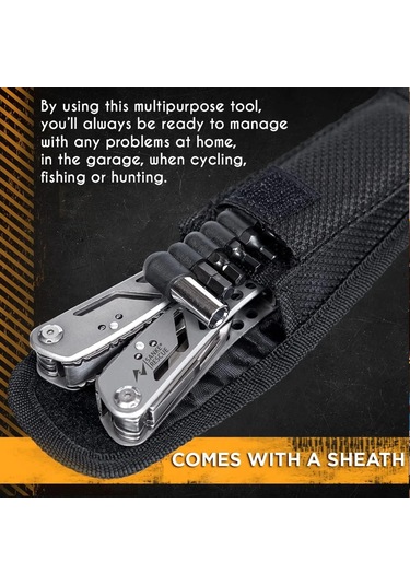 Çok Amaçlı 24'ü 1 Arada Cep Taşınabilir Açık Pense Çakısı Ağır