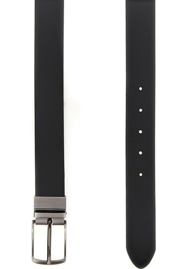 Guess Erkek Siyah/kahverengi Algarve Çift Yönlü Deri Kemer Siyah/kahverengi