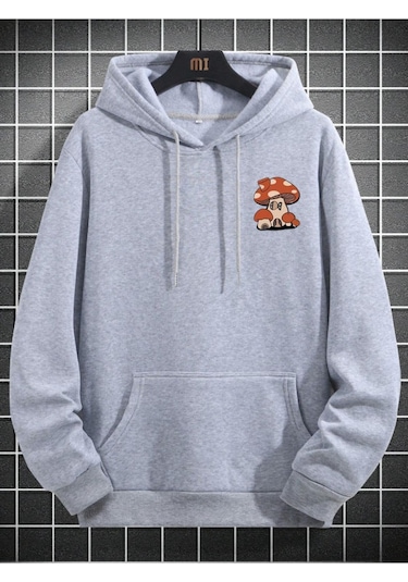 Altamira Unisex Mushroom Baskı Kapüşonlu Sweatshirt 001