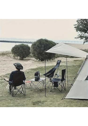 Fochsia Portatif Katlanır Kamp Sandalyesi 8 Ayaklı 150 Kg Navy Mavi Taşıma Çantalı Lacivert