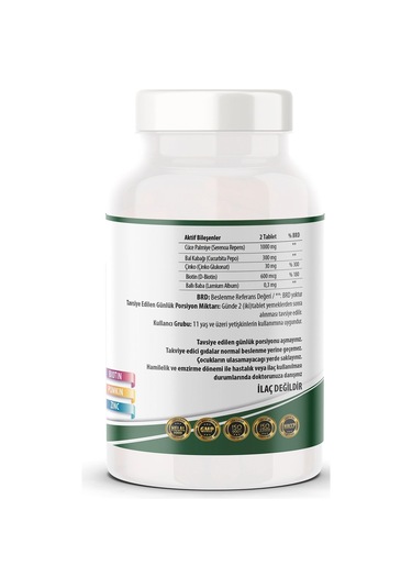 Ncs Saw Palmetto 1000 MG 180 Tablet Zinc Biotin Destekli