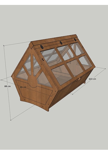 Mandu Ahşap Tribox Sera Saksı Büyük