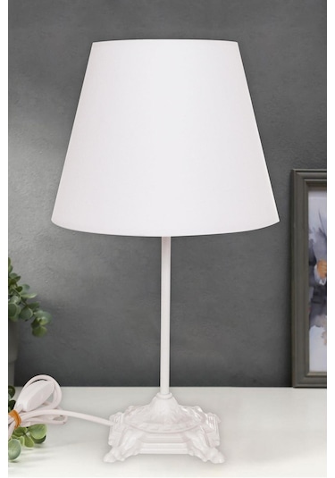 Doğu Abajur Beyaz Beyaz