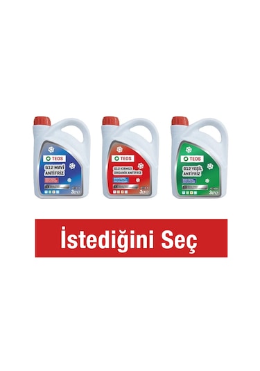 Teos -40 Derece Antifriz 3 L Kırmızı
