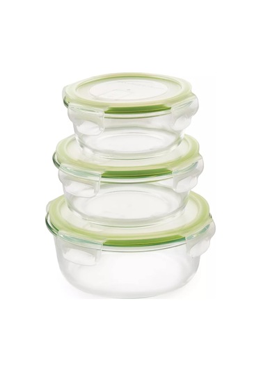 Eley 3'lü Gıda Sınıfı Cam Saklama Kabı Seti 262532570 Yeşil