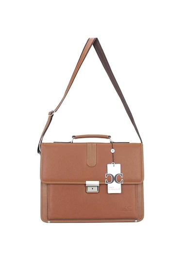 Case Club 2011 Evrak Tipi Erkek El Ve Omuz Çantası Taba