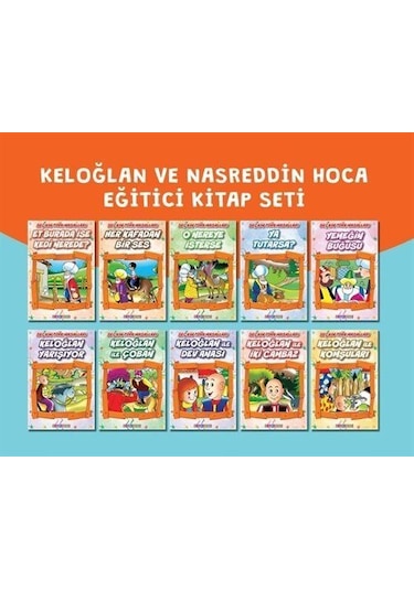 Keloğlan Ve Nasreddin Hoca Eğitici Kitap Seti 10 Kitap
