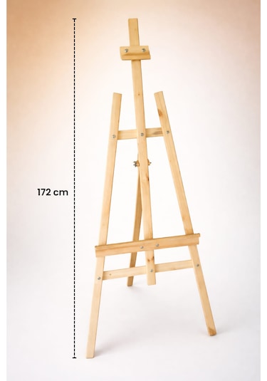 Samor Sanat Ayarlanabilir Ahşap Premium Seri Şövale 172 Cm Profesyonel Kullanım