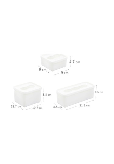 Sones 3 Adet Duvara Monte Büyük Açılır Eldiven Maske Küçük Nesne Saklama Kutusu, Stil: Küçük Kare