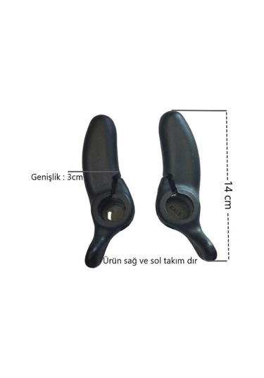 Bisiklet Ayna Takım Ve Barend Set Halinde Siyah